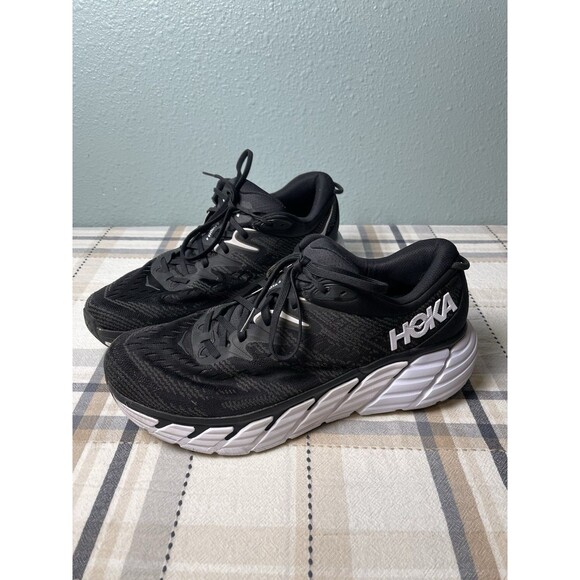 Hoka One One Gaviota 4 Men\'s Size 13D Running Shoes Black White 1123198 BWHT main image 6